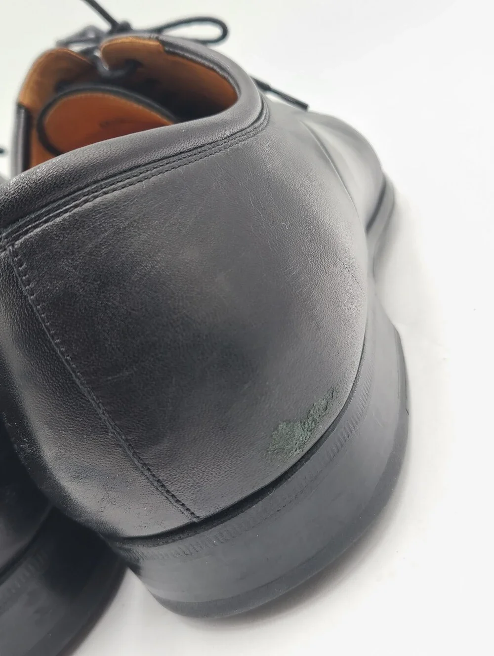 B40 Sz 13 M Mens Magnanni Mens Black Leather Cap Toe Oxford Dress Shoes